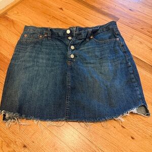 GAP Denim dark wash mini skirt